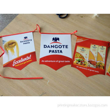 Custom bunting flags with double sides printing